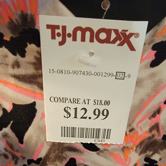 Pullover Floral Shirt B•Jewel Womens Pink Black Small - Picture 7 of 7